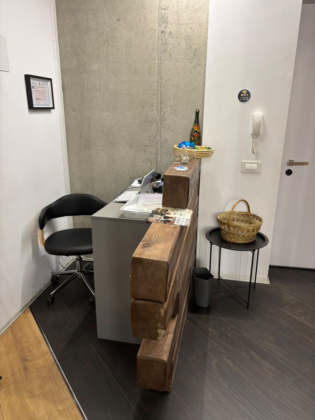 Zona de recepție a atelierului